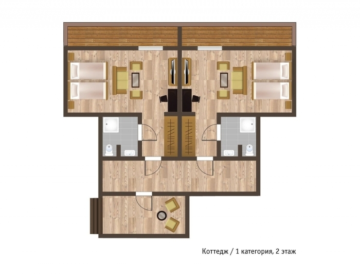 Коттедж (категория сюит) - ГК «Поляна 1389 Отель и СПА»
