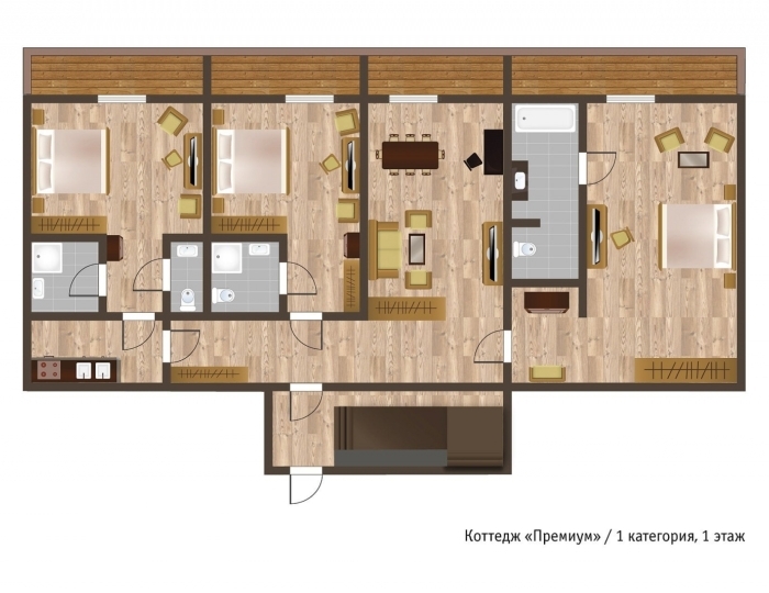 Коттедж «Премиум» (категория сюит) - ГК «Поляна 1389 Отель и СПА»