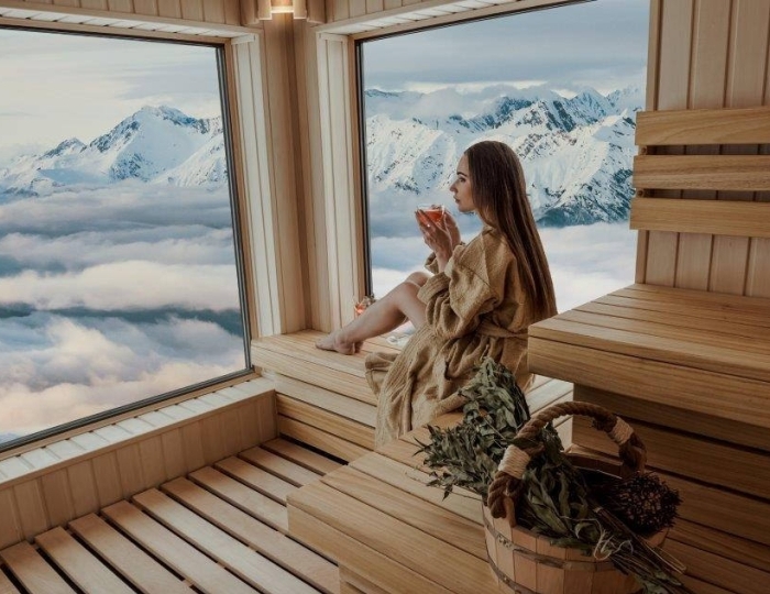 Высокогорная баня на территории курорта «Газпром» - ГК «Поляна 1389 Отель и СПА»